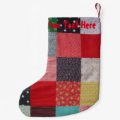 kleurrijke vlekstof met leuke snowman plezier kleine kerstsok (Achterkant)