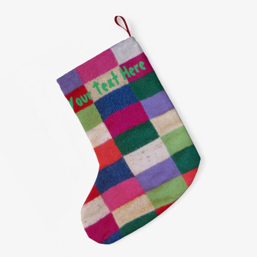 kleurrijke vlekstof met leuke snowman plezier kleine kerstsok (Achterkant (Hangend))