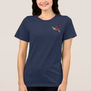 Kleurrijke Vliegende Adelaar Regenboog Logo Sport  Tri-Blend Shirt