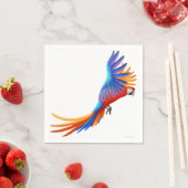 Kleurrijke vliegende ara papegaai papier servetten (Insitu)