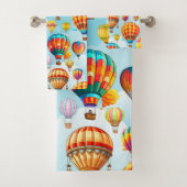 Kleurrijke Vliegende Hete Luchtballon Bad Handdoek (Insitu)