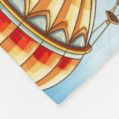 Kleurrijke Vliegende Hete Luchtballon Fleece Deken (Hoek)