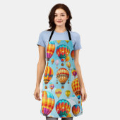 Kleurrijke Vliegende Hete Luchtballon Schort (Gedragen)