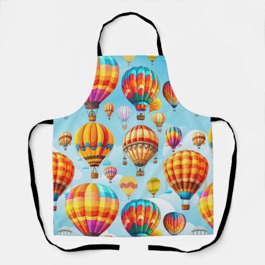 Kleurrijke Vliegende Hete Luchtballon Schort (Voorkant)