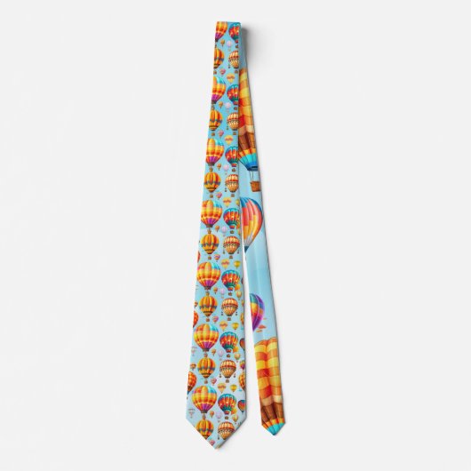Kleurrijke Vliegende Hete Luchtballon Stropdas (Voorkant)