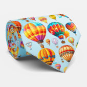Kleurrijke Vliegende Hete Luchtballon Stropdas (Opgerold)