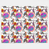 Kleurrijke vliegende kikkers fleece deken (Voorkant (Horizontaal))