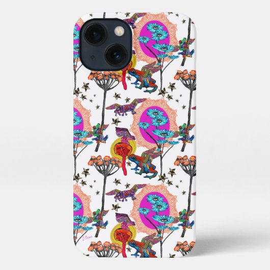 Kleurrijke vliegende kikkers iPhone hoesje (Achterkant)