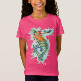 Kleurrijke Vliegende Skater, Grappige Illustratie T-shirt