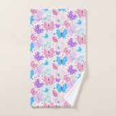 Kleurrijke vliegende vlinder bad handdoek (Handdoek)
