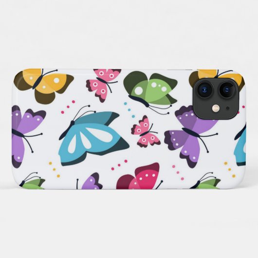 Kleurrijke vliegende vlinder Case-Mate iPhone case (Achterkant (horizontaal))