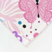 Kleurrijke vliegende vlinder fleece deken (Hoek)