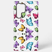 Kleurrijke vliegende vlinder samsung galaxy hoesje (Achterkant)