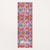 Kleurrijke vliegende vlinder yogamat (Voorkant)