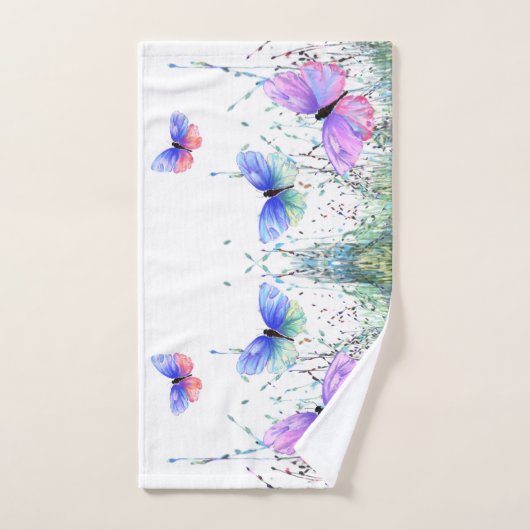 Kleurrijke Vliegende Vlinders Badhanddoek Set Bad Handdoek (Handdoek)