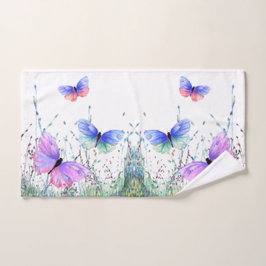 Kleurrijke Vliegende Vlinders Badhanddoek Set Bad Handdoek (Handdoek)