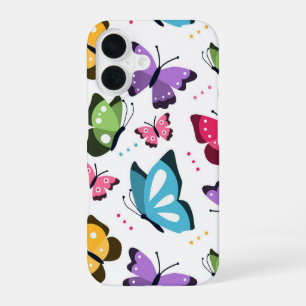 Kleurrijke Vliegende Vlinders iPhone 16 Hoesje