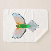 Kleurrijke Vliegende Vogel Sherpa Deken (Voorkant (horizontaal))