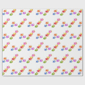 Kleurrijke vliegende vogels inpakpapier (Vlak)