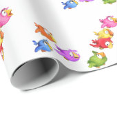 Kleurrijke vliegende vogels inpakpapier (Rol Hoek)
