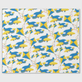 Kleurrijke vliegtuigen en het Kinder patroon van K Cadeaupapier (Vlak)