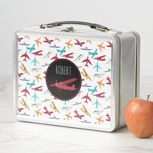 Kleurrijke vliegtuigen patroon aangepaste naam (In situ)