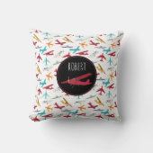 Kleurrijke vliegtuigen Patroon Kinder aangepaste n Kussen (Voorkant)