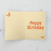 kleurrijke vlinder art Emily Name Feestdagen Kaart (Binnen)