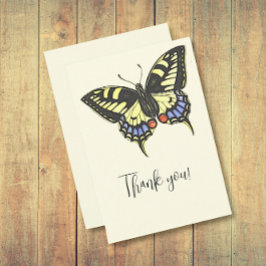  kleurrijke vlinder bedankkaart