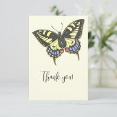 kleurrijke vlinder bedankkaart (Staand voorkant)