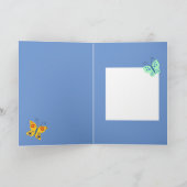 Kleurrijke Vlinder Blank Kaart (Binnen)