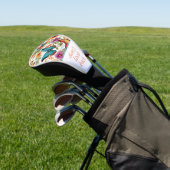 Kleurrijke vlinder bloemen patroon golfheadcover (Insitu)