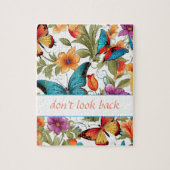 Kleurrijke vlinder bloemen patroon legpuzzel (Verticaal)