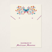 Kleurrijke Vlinder Bloemen Sieraden Display Kaart (Voorkant)