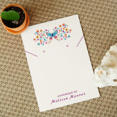 Kleurrijke Vlinder Bloemen Sieraden Display Kaart