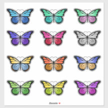 Kleurrijke Vlinder Bundel Sticker