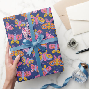 kleurrijke vlinder cadeaupapier