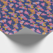 kleurrijke vlinder cadeaupapier (Hoek)