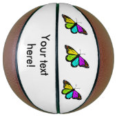 Kleurrijke vlinder clipart mini basketbal (Verticaal)