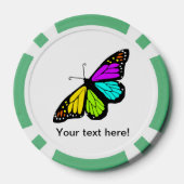 Kleurrijke vlinder clipart pokerchips (Achterkant)