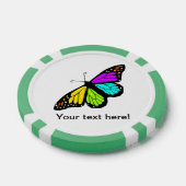 Kleurrijke vlinder clipart pokerchips (Enkel)