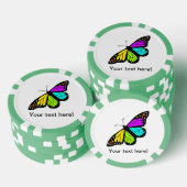 Kleurrijke vlinder clipart pokerchips (Opstapeling)