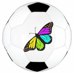 Kleurrijke vlinder clipart voetbal