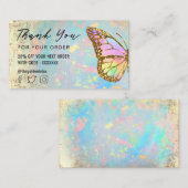 kleurrijke vlinder dank je visitekaartje (Voorkant / Achterkant)