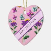 Kleurrijke vlinder en ventilator keramisch ornament (Links)