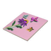 Kleurrijke vlinder en ventilator tegeltje (Zijkant)