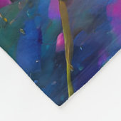 Kleurrijke vlinder en wilde bloemen bij zonsopgang fleece deken (Hoek)