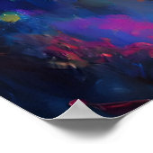 Kleurrijke vlinder en wilde bloemen bij zonsopgang poster (Hoek)