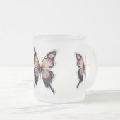 Kleurrijke vlinder Frosted Glass Mok (Voorkant rechts)