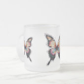 Kleurrijke vlinder Frosted Glass Mok (Voorkant links)